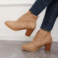Mollyshoe Retro Western V Cut Ankle Boots