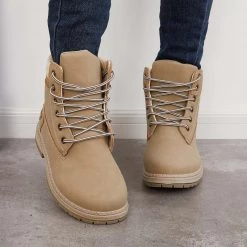 Mollyshoe Classic Non Slip Waterproof Hiking Combat Ankle Boots