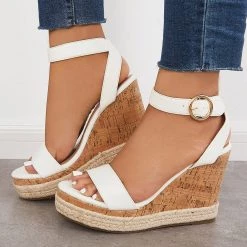 Mollyshoe Casual Slingback Espadrille Wedge Sandals 37 Mollyshoe Casual Slingback Espadrille Wedge Sandals