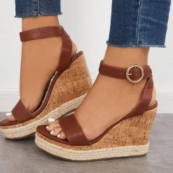 Mollyshoe Casual Slingback Espadrille Wedge Sandals 45 Mollyshoe Casual Slingback Espadrille Wedge Sandals