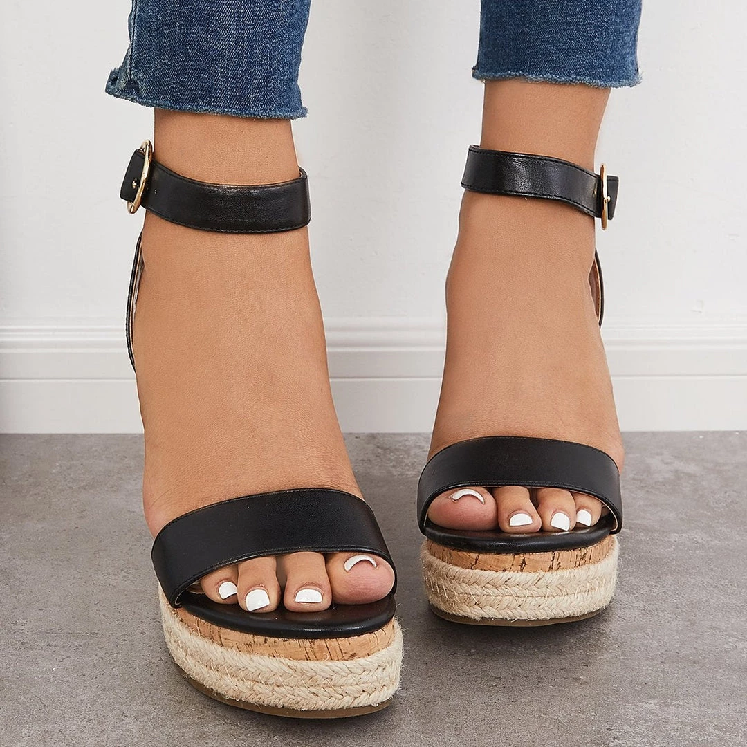 Mollyshoe Casual Slingback Espadrille Wedge Sandals 4 Mollyshoe Casual Slingback Espadrille Wedge Sandals