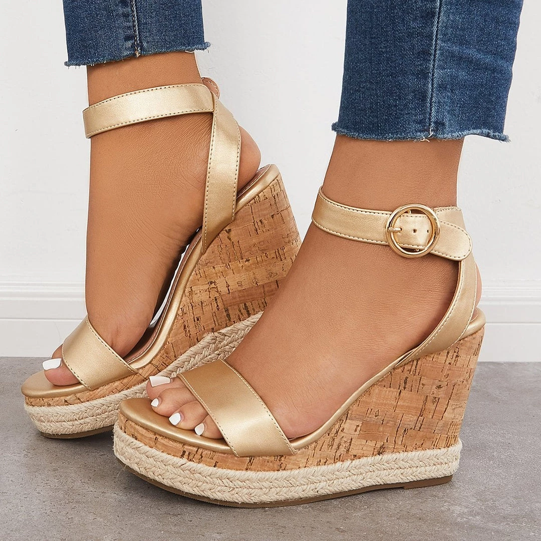 Mollyshoe Casual Slingback Espadrille Wedge Sandals 7 Mollyshoe Casual Slingback Espadrille Wedge Sandals