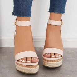 Mollyshoe Casual Slingback Espadrille Wedge Sandals 50 Mollyshoe Casual Slingback Espadrille Wedge Sandals