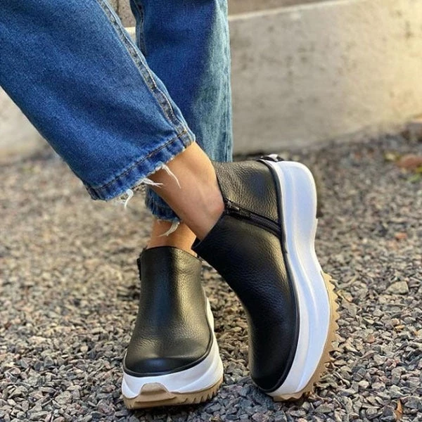 Mollyshoe Women Solid Color Platform Sports Ankle Boots 4 Mollyshoe Women Solid Color Platform Sports Ankle Boots