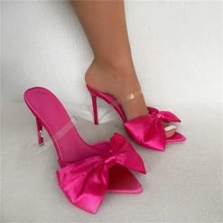 Mollyshoe Satin Bow Stiletto Heels 8 Mollyshoe Satin Bow Stiletto Heels