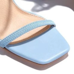 Mollyshoe Elastic Straps Squared Toe Chunky Heels