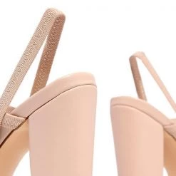 Mollyshoe Elastic Straps Squared Toe Chunky Heels