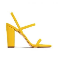 Mollyshoe Elastic Straps Squared Toe Chunky Heels