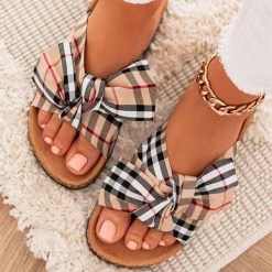 Mollyshoe Women Comfy Classic Plaid Summer Sandals