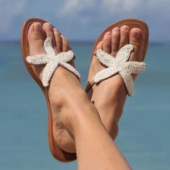 Mollyshoe Women Starfish Beach Flat Sandals