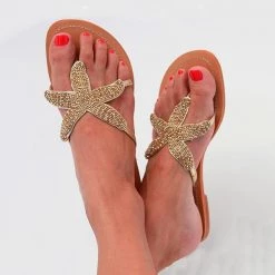 Mollyshoe Women Starfish Beach Flat Sandals