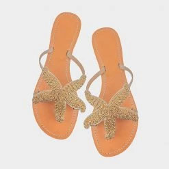 Mollyshoe Women Starfish Beach Flat Sandals