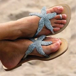 Mollyshoe Women Starfish Beach Flat Sandals