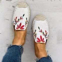 Mollyshoe Fashion Embroidered Espadrille Flat Slippers 35 Mollyshoe Fashion Embroidered Espadrille Flat Slippers