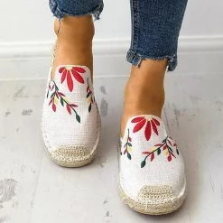 Mollyshoe Fashion Embroidered Espadrille Flat Slippers 32 Mollyshoe Fashion Embroidered Espadrille Flat Slippers