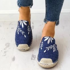 Mollyshoe Fashion Embroidered Espadrille Flat Slippers 25 Mollyshoe Fashion Embroidered Espadrille Flat Slippers