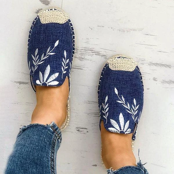 Mollyshoe Fashion Embroidered Espadrille Flat Slippers 6 Mollyshoe Fashion Embroidered Espadrille Flat Slippers