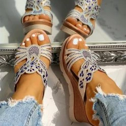 Mollyshoe Platform Wedge Casual Sandals