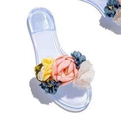 Mollyshoe Multi-Color Floral Clear Jelly Sandals 16 Mollyshoe Multi-Color Floral Clear Jelly Sandals