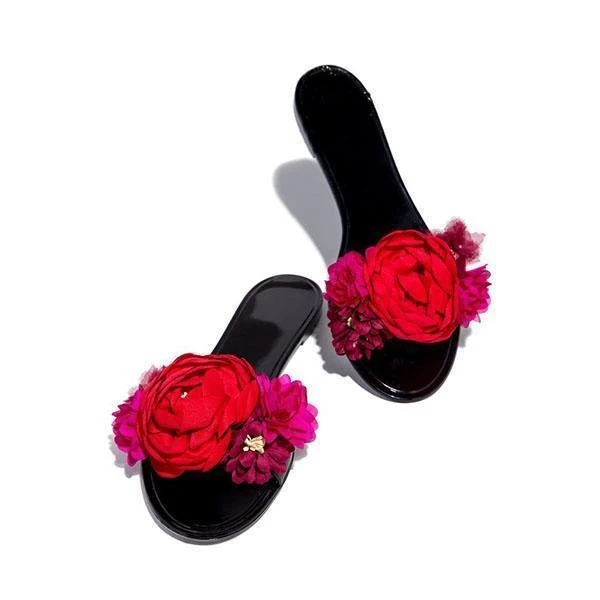 Mollyshoe Multi-Color Floral Clear Jelly Sandals 12 Mollyshoe Multi-Color Floral Clear Jelly Sandals