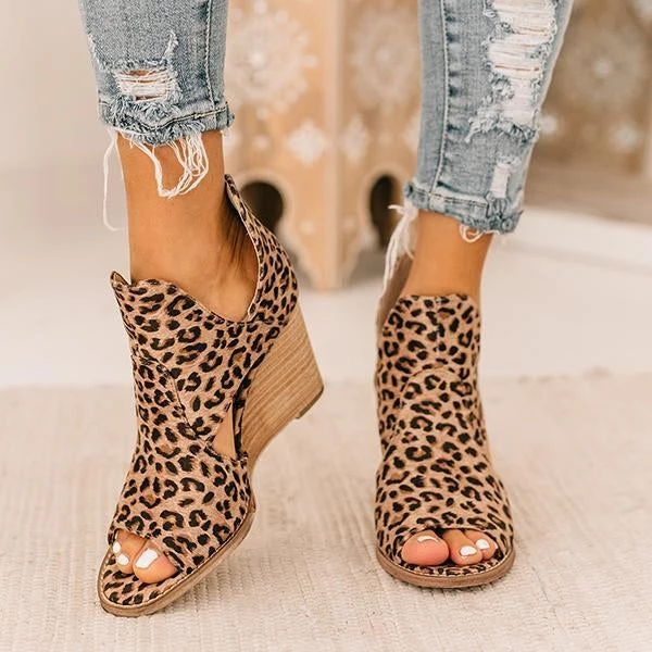 Mollyshoe Leopard Open Toe Wedges 3 Mollyshoe Leopard Open Toe Wedges