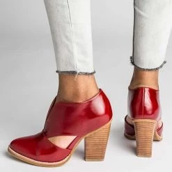 Mollyshoe Round Toe Women Chunky Heel Casual Pu Ankle Boots