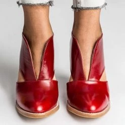 Mollyshoe Round Toe Women Chunky Heel Casual Pu Ankle Boots