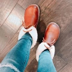 Mollyshoe Women Winter Vintage Boots Warm Unisex Lace-up Shoes