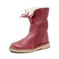 Mollyshoe Women Winter Vintage Boots Warm Unisex Lace-up Shoes