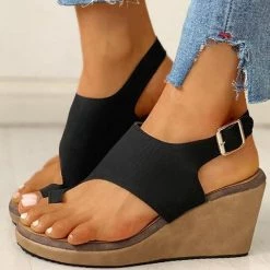 Mollyshoe Toe Ring Cutout Slingback Sandals