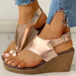 Mollyshoe Toe Ring Cutout Slingback Sandals