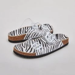 Mollyshoe Clear Straps Silver Buckles Cheetah Slippers Weekly Best Seller