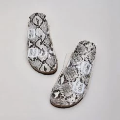 Mollyshoe Clear Straps Silver Buckles Cheetah Slippers Weekly Best Seller