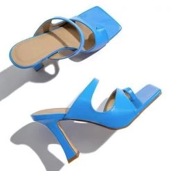 Heels Mollyshoe Toe Loop Squared Toe Flip-flops Sandals