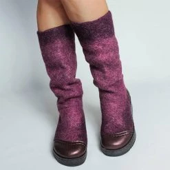 Mollyshoe Women Stylish Mixed Colors Slip On Platform High Boots