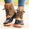 Mollyshoe Women Waterproof Lace Up Duck Boots