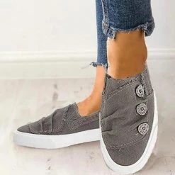 Mollyshoe Women Casual Button Comfy Sneakers