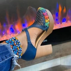 Mollyshoe Women's Colored Closed Toe Mesh Sandals Heels 19 Mollyshoe Women's Colored Closed Toe Mesh Sandals Heels