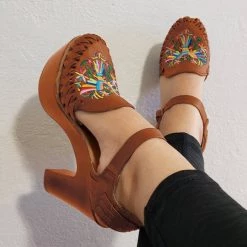 Heels Mollyshoe Women's Summer Solid Color Woven Closed Toe High Heel Sandals