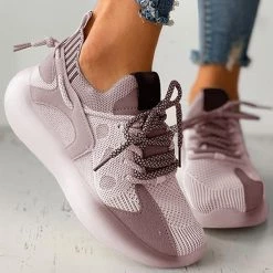 Mollyshoe Women All Season Colorblock Lace-Up Breathable Knit Casual Sneakers 15 Mollyshoe Women All Season Colorblock Lace-Up Breathable Knit Casual Sneakers
