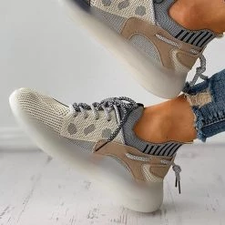 Mollyshoe Women All Season Colorblock Lace-Up Breathable Knit Casual Sneakers 12 Mollyshoe Women All Season Colorblock Lace-Up Breathable Knit Casual Sneakers