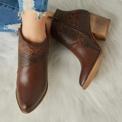 Mollyshoe Thick Heel Pointed Western Cowboy Boots