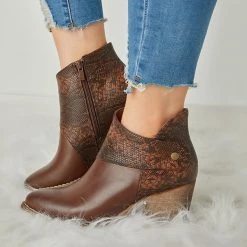 Mollyshoe Thick Heel Pointed Western Cowboy Boots
