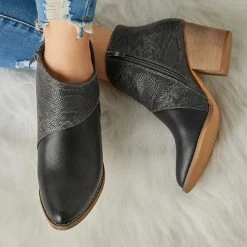 Mollyshoe Thick Heel Pointed Western Cowboy Boots