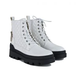 Mollyshoe Women Vintage Motorcycle Mid Heel Platform Boots