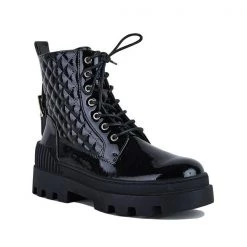 Mollyshoe Women Vintage Motorcycle Mid Heel Platform Boots