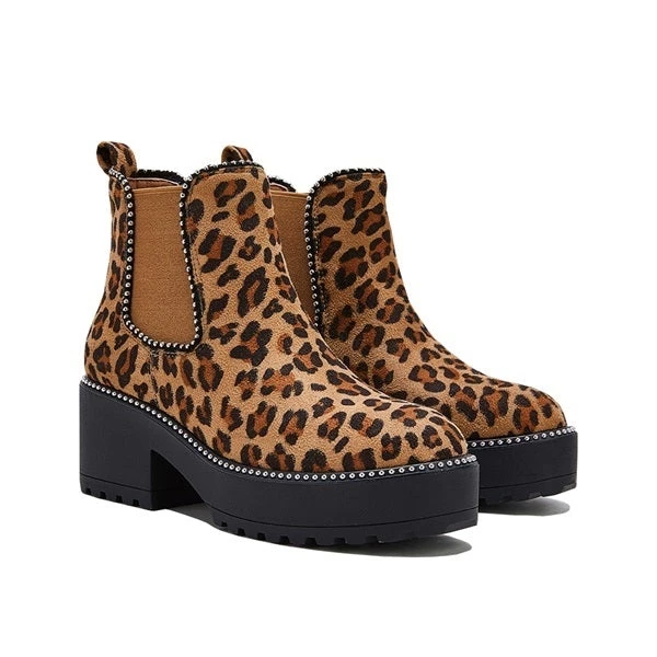 Mollyshoe Women Casual Snakeskin Platform Slip On Boots 10 Mollyshoe Women Casual Snakeskin Platform Slip On Boots