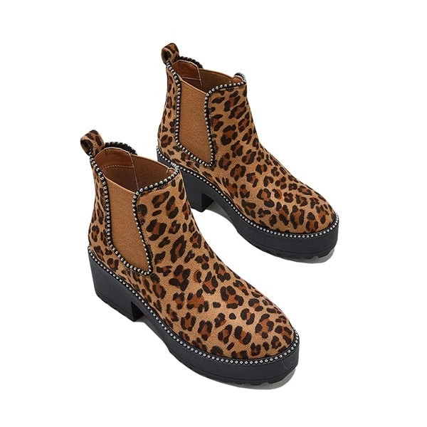 Mollyshoe Women Casual Snakeskin Platform Slip On Boots 11 Mollyshoe Women Casual Snakeskin Platform Slip On Boots