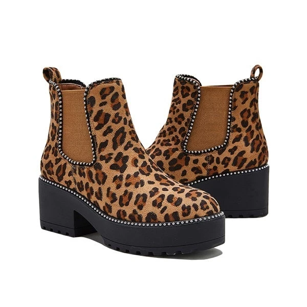 Mollyshoe Women Casual Snakeskin Platform Slip On Boots 12 Mollyshoe Women Casual Snakeskin Platform Slip On Boots