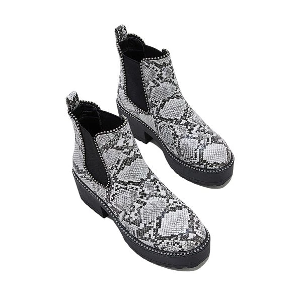 Mollyshoe Women Casual Snakeskin Platform Slip On Boots 5 Mollyshoe Women Casual Snakeskin Platform Slip On Boots